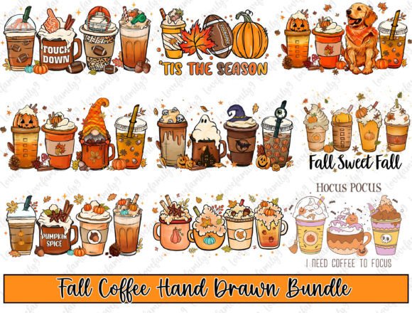 Autumn Fall Coffee Cup Design for Embroidery Review