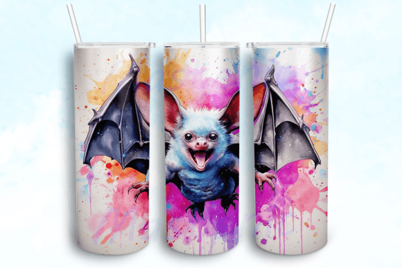 Bat Tumbler Sublimation Design for Crafts & Graphics