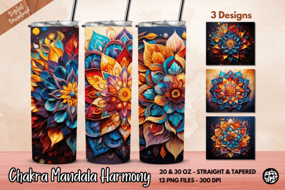 Chakra Mandala Harmony Tumbler Wrap: A Graphics & Print Templates Review