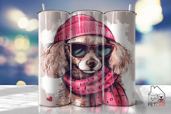 Glamorous Brown Poodle Tumbler Wrap: Graphics & Crafts Review