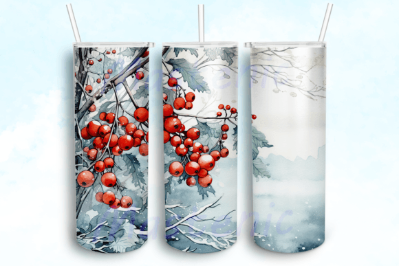 Glistening Winter Berries Tumbler PNG: Graphics & Crafts Review