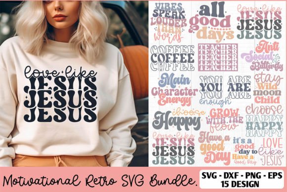 Motivational Retro SVG Bundle for Graphics & T-Shirt Designs