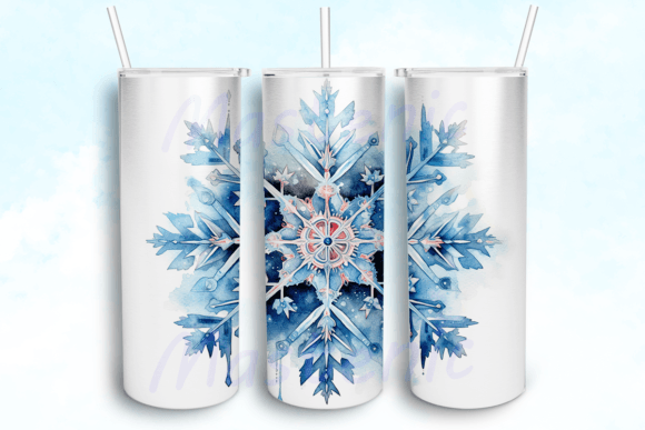 Sparkling Watercolor Snowflakes Tumbler Graphics & Crafts Review