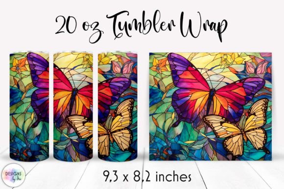 Stained Glass Butterflies: Graphics & Tumbler Wraps Review