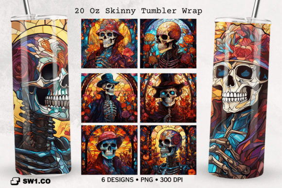 Stained Glass Skull Tumbler Graphics & Crafts Review