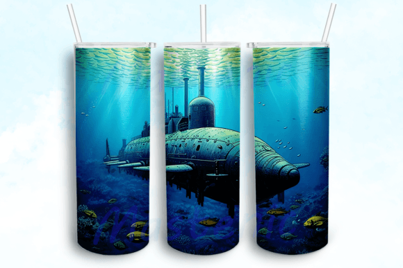 Submarine Deep Ocean Tumbler PNG: Graphics & Crafts Review