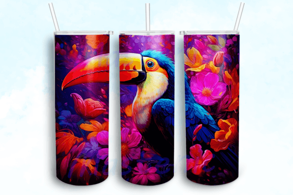 Toucan Bird 20 Oz Skinny Tumbler: Graphics for Crafts