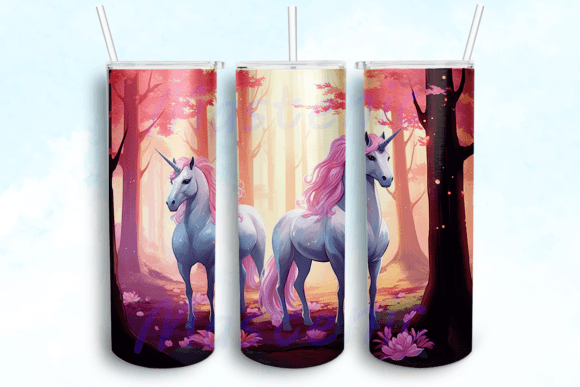 Unicorns Tumbler Sublimation Design for Crafts & Graphics