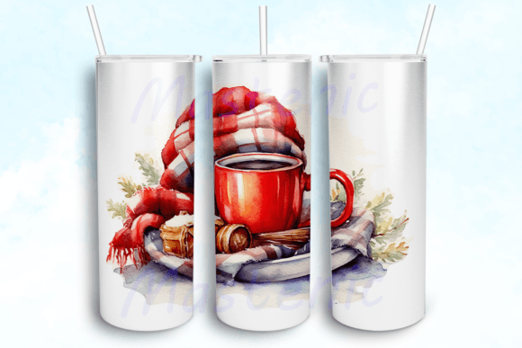 Warm Mittens and Cocoa Tumbler: Cozy Graphics for Crafts