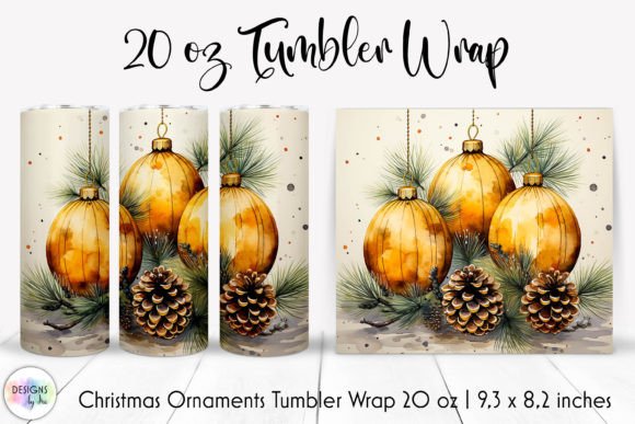 Yellow Christmas Bulbs Tumbler Design: Graphics & Tumbler Wraps Review
